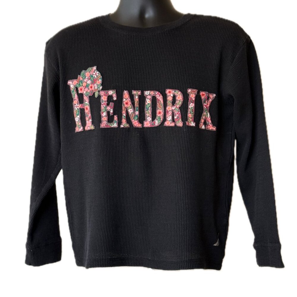 HENDRIX - UPCYCLED CREW NECK BLACK SWEATER